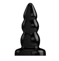 Shots Toys Bottom Line 7" Butt Plug - Model 6 - Black