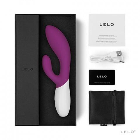 Lelo INA Wave Deluxe Rabbit Vibrator Plum Sexy Devil Lelo INA Wave Deluxe Rabbit Vibrator Plum Sexy Devil