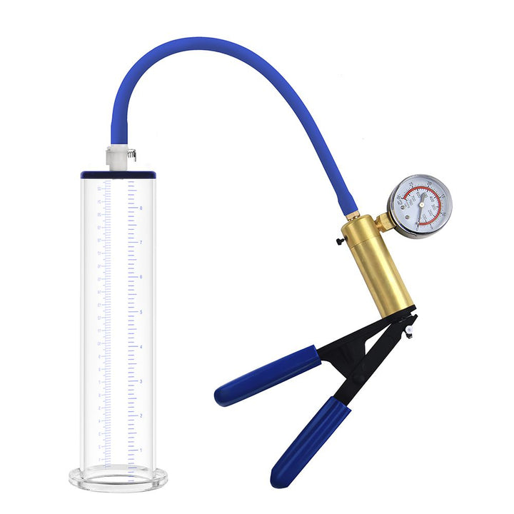 LuxaMax 2.0 Professional Brass Power Handle Pump with PSI Gauge