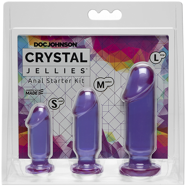 Doc Johnson Crystal Jellies Anal Starter Kit - Purple