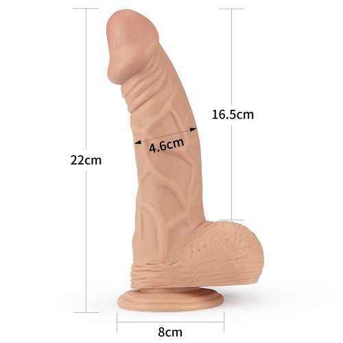 Lovetoy Real Extreme 9'' Realistic Dildo with Balls - Flesh