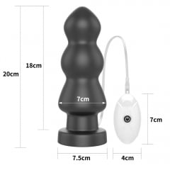 Lovetoy King Sized 7.8'' Vibrating Anal Rigger Butt Plug