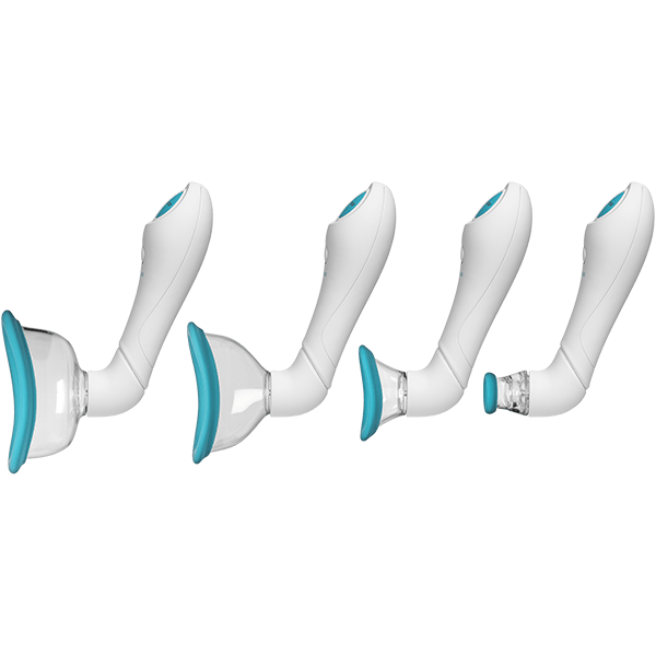 Doc Johnson Bloom Automatic Vibrating Rechargeable Intimate Body Pump - Teal & White