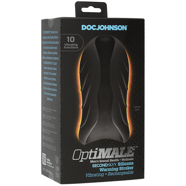 OptiMALE Secondskyn Silicone Warming Stroker-0