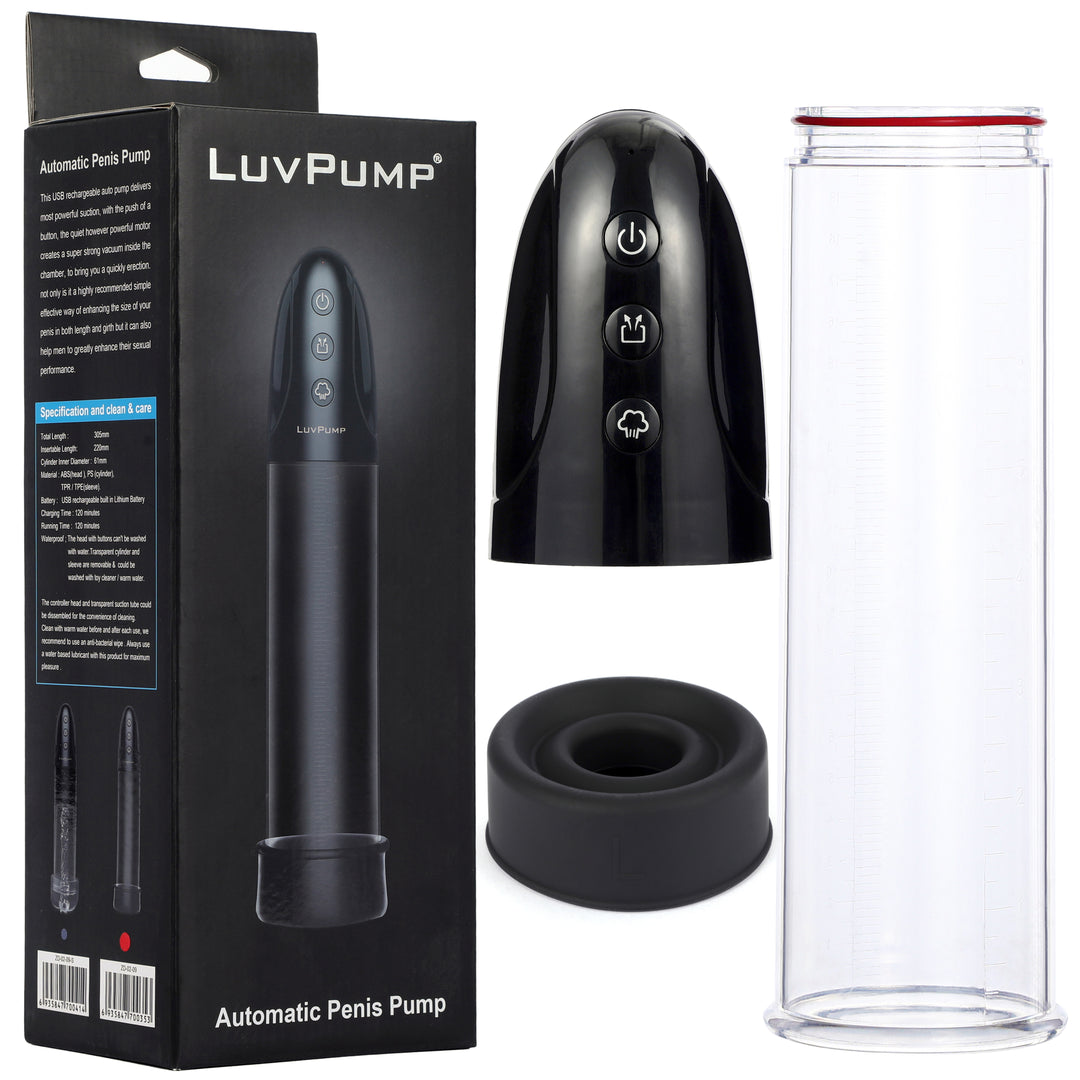 LuvPump Rechargeable Automatic Penis Pump - Clear