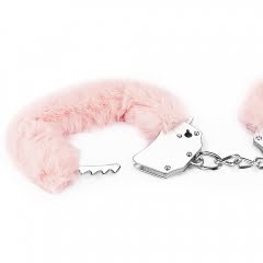 Lovetoy Fetish Pleasure Fluffy Hand Cuffs - Pink