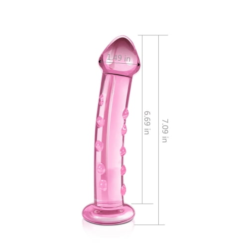 Lovetoy Products Glass Romance 7.5" Dildo - Pink