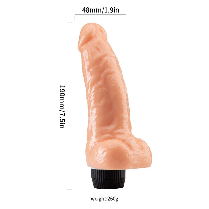 Lance's Cock 7.9" Vibrating Realistic Dildo with Balls