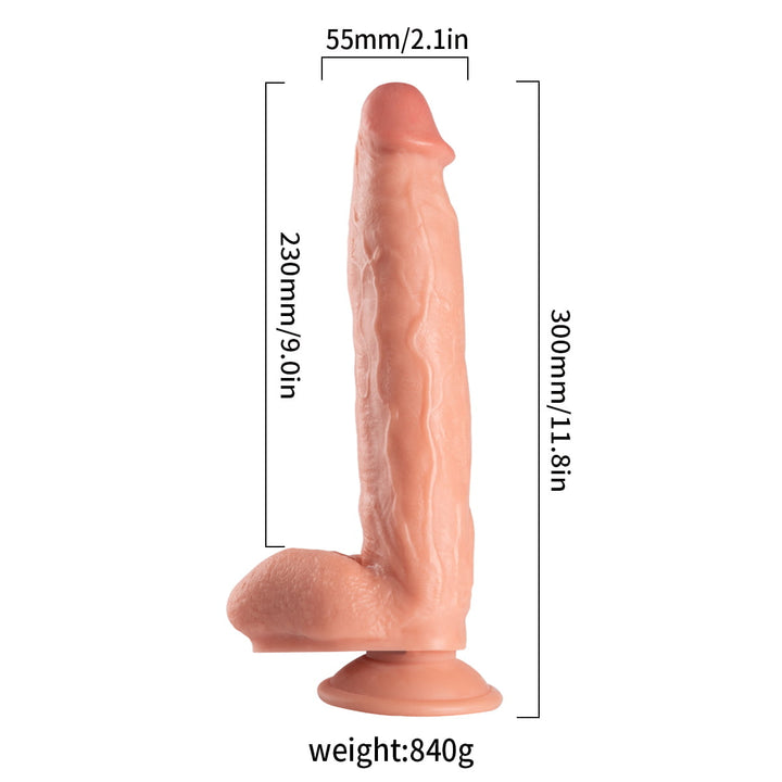 Lance's Cock 11.8" Realistic Dildo with Balls - Light