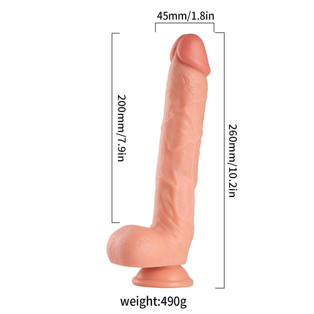 Lance's Cock 10.2" Realistic Dildo with Balls - Light