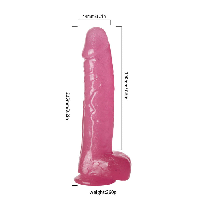 Lance's Cock D004 Ultra Realistic 9.6'' Dildo with Balls - Pink