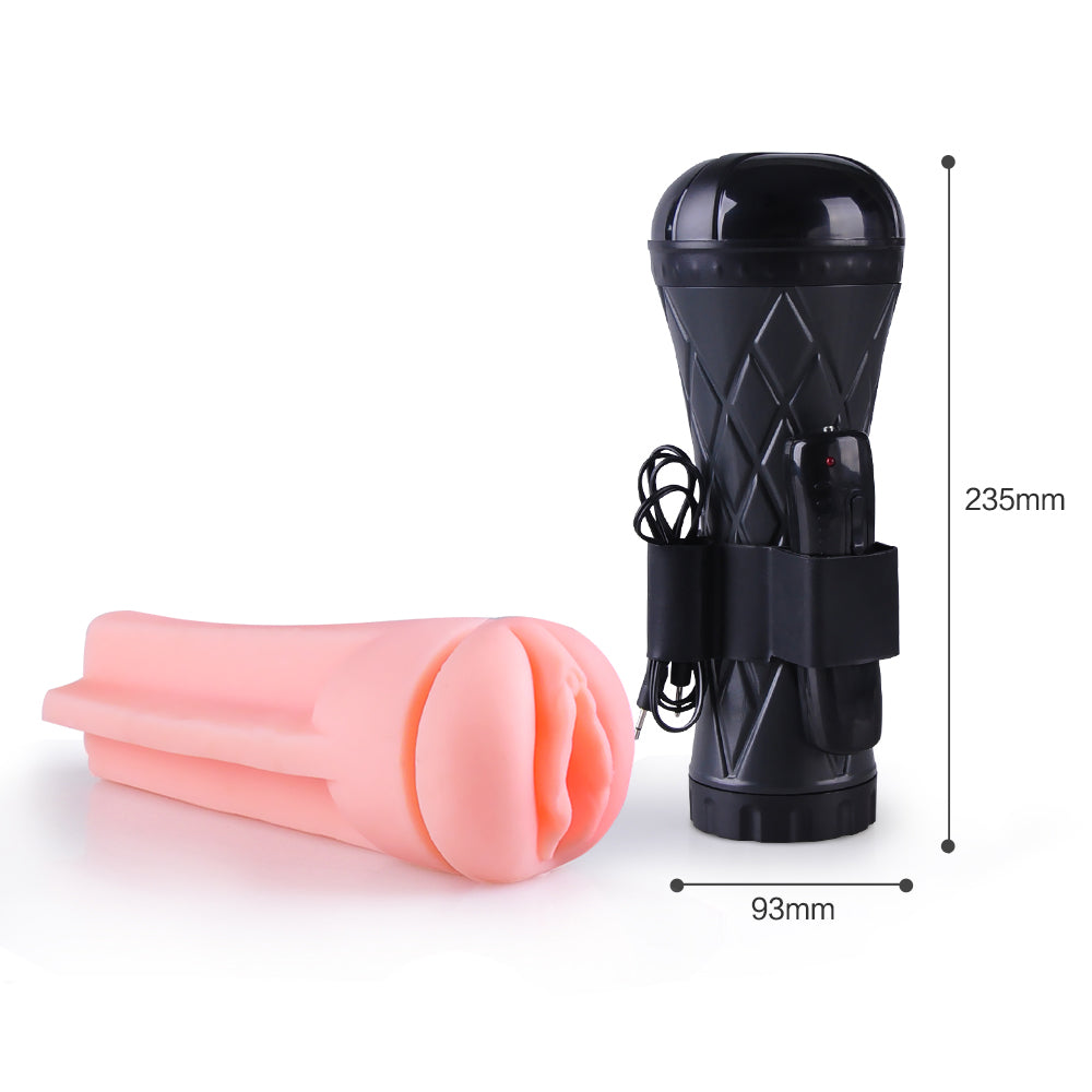 Passions Cup Vagina Pocket Pussy with Wired Remote Control