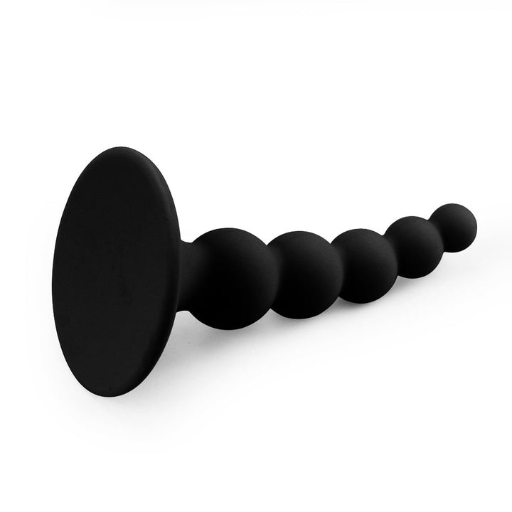 Lovetoy Silicone 4" Beaded Anal Plug - Black