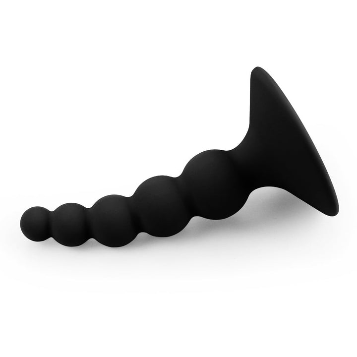 Lovetoy Silicone 4" Beaded Anal Plug - Black