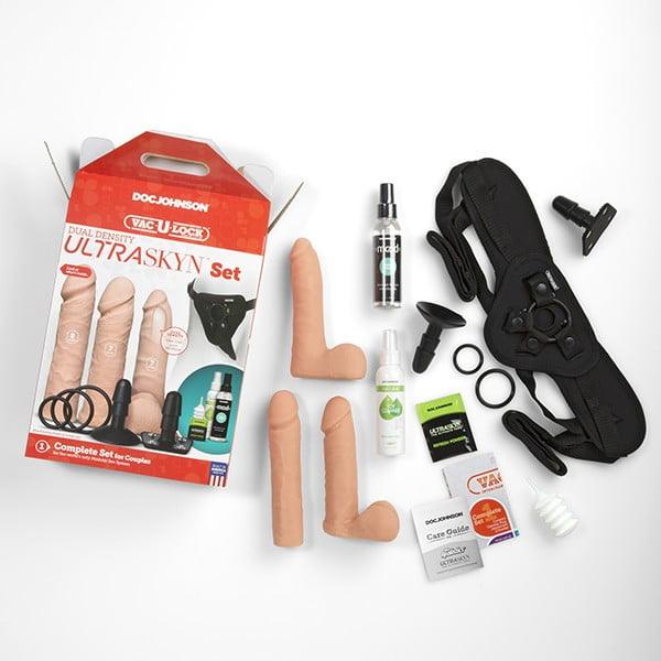 Doc Johnson Vac-U-Lock Dual Density ULTRASKYN Strap-On Set