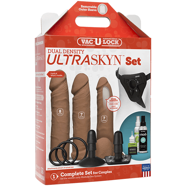 Doc Johnson Vac-U-Lock Dual Density ULTRASKYN Strap-On Set