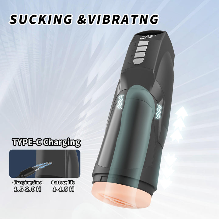 Tigers Roar Rechargeable 360° Vibration & Sucking Vagina Masturbator - Masturbator - Australia - Sexy Devil