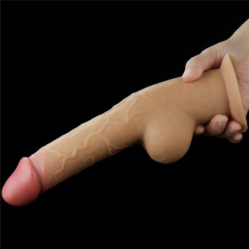 Lovetoy Nature Cock Dual Layered Silicone 9.5" Handle Cock