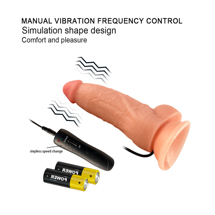 Mars Dildo 7.9" Harness Series Strap-On Realistic Vibrating Dildo