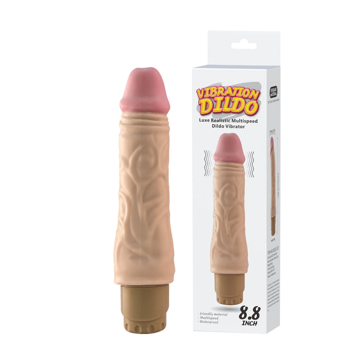 Luxe Realistic 8.8'' Multispeed Dildo Vibrator