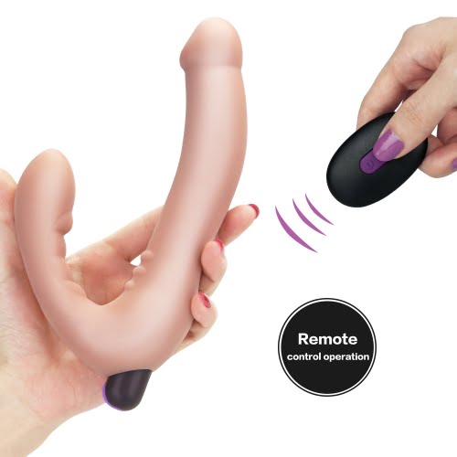 Lovetoy  Strapless Silicone strap ons with Remote Control - Flesh