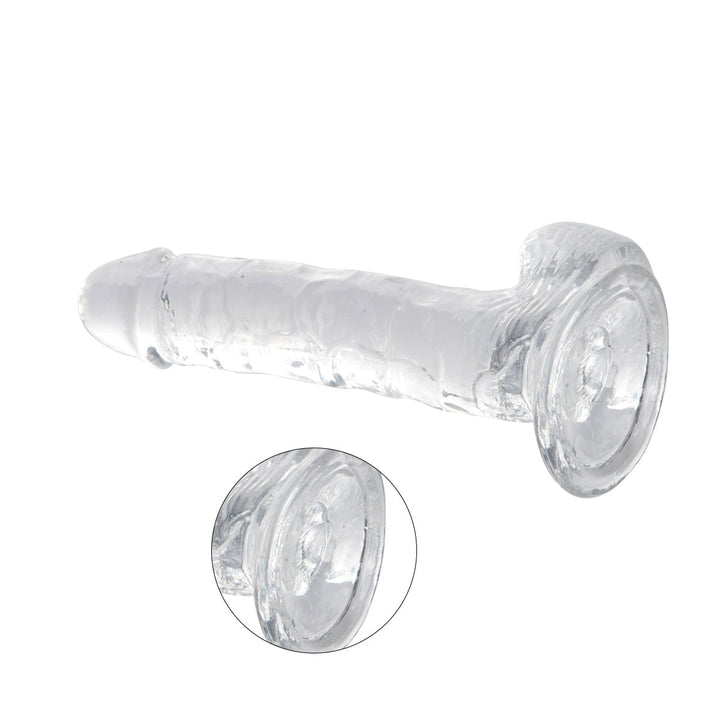 Lance's Cock QSD-018XL Ultra Realistic 8.7'' Dildo with Balls - Clear