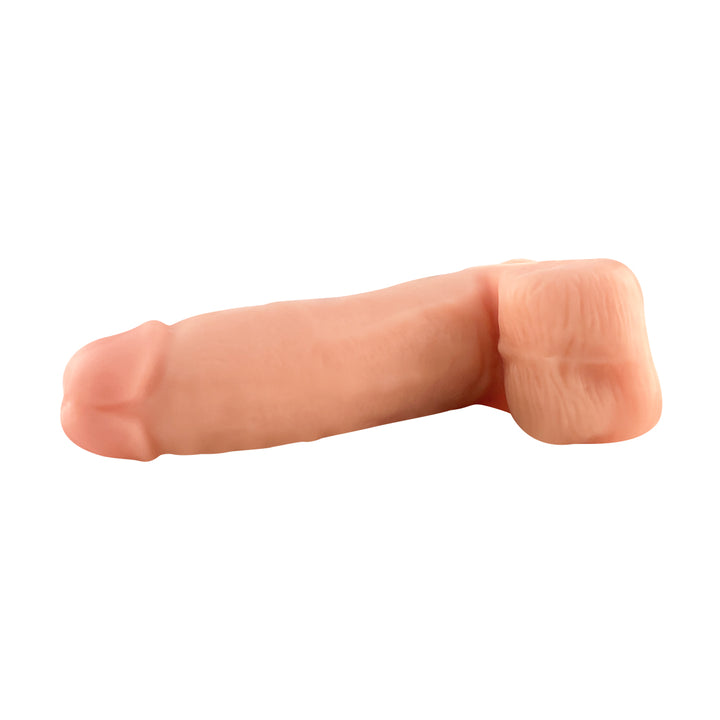 Ultra Realistic Vibrating 6.9" Dildo with Suction Cup & Balls