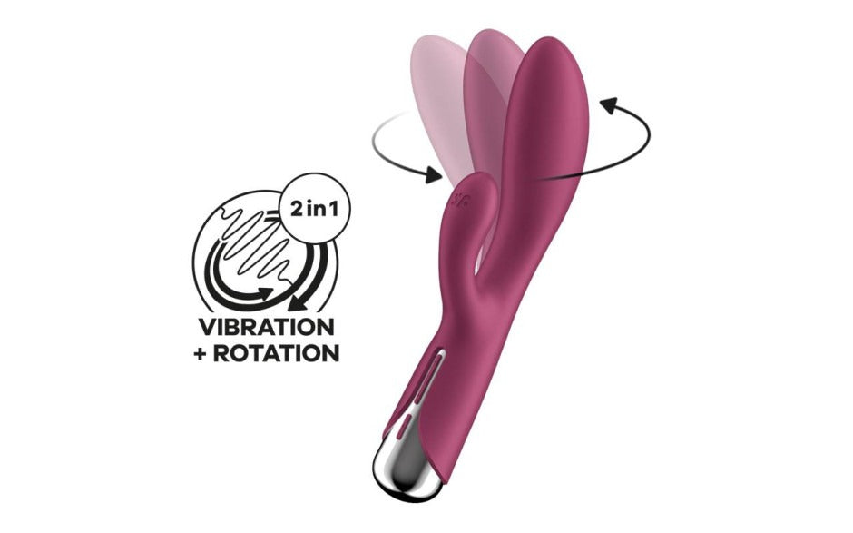 Satisfyer Spinning Rabbit 1 Rotating Rabbit Vibrator - Red