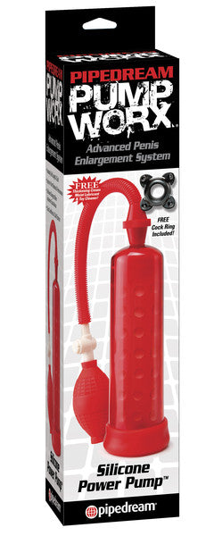 Pipedream Pump Worx Silicone Power Cock Pump - Red