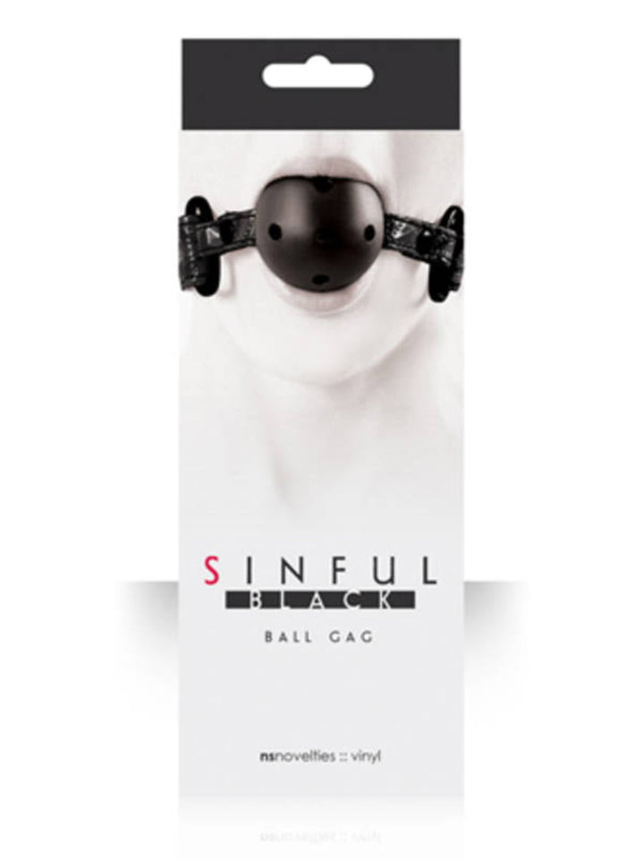 NS Novelties Sinful Ball Gag - Black