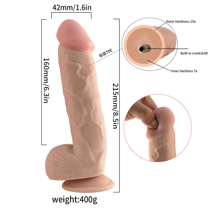 Ultra Realistic 8.5" Dildo with Balls