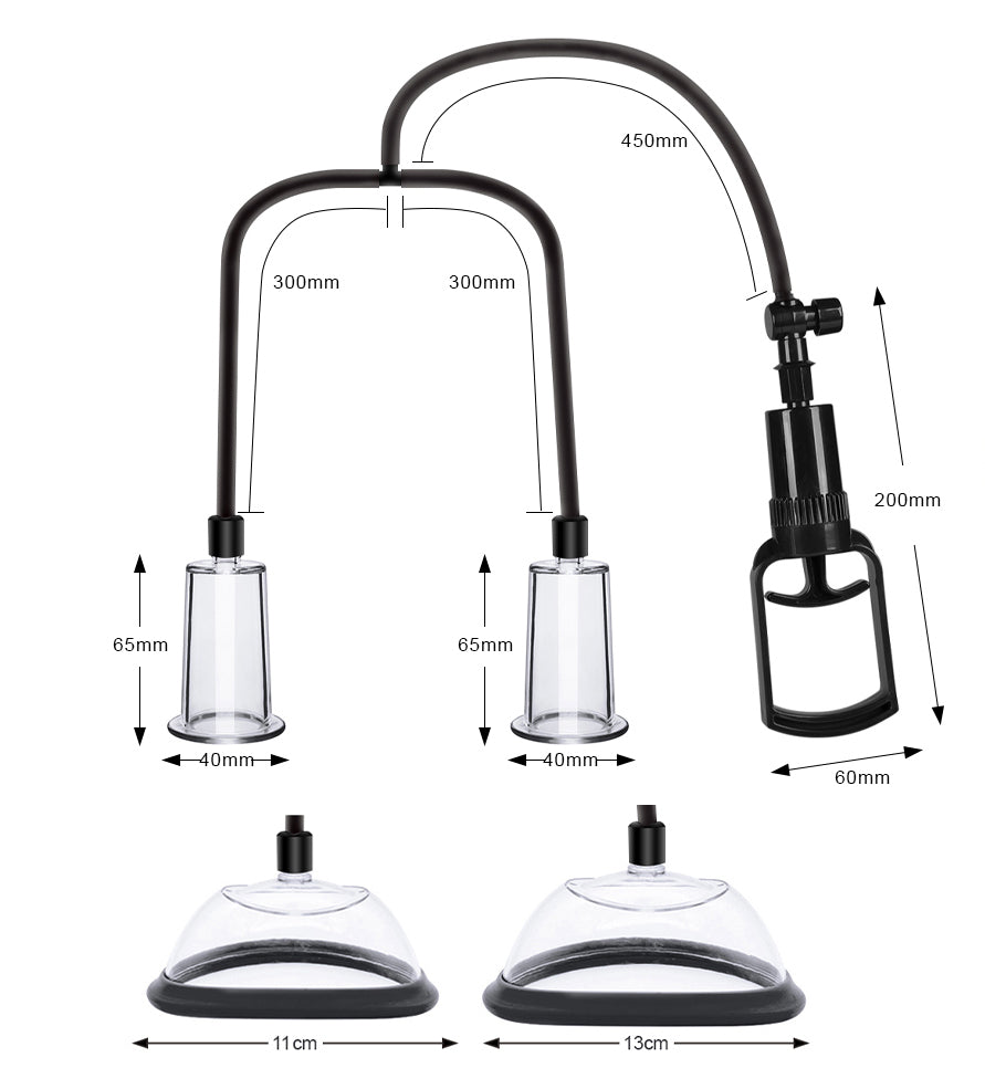 Passion Pump Enhancement Pussy Pump with Nipple Pumps 4pc - Vagina Pump - Australia - Sexy Devil