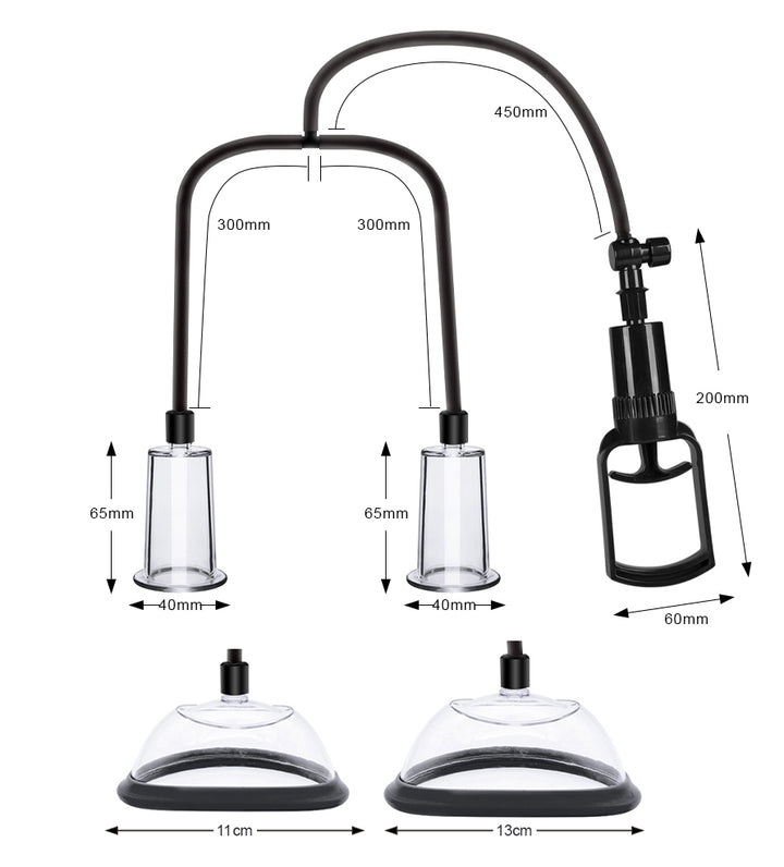 Passion Pump Enhancement Pussy Pump with Nipple Pumps 4pc - Vagina Pump - Australia - Sexy Devil