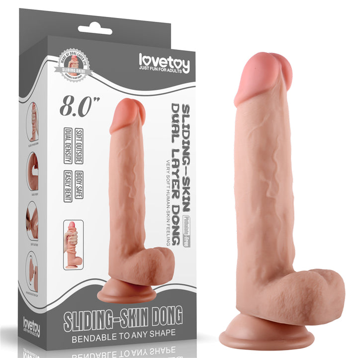 Lovetoy Products Sliding-Skin Dual Layer 8" Dong