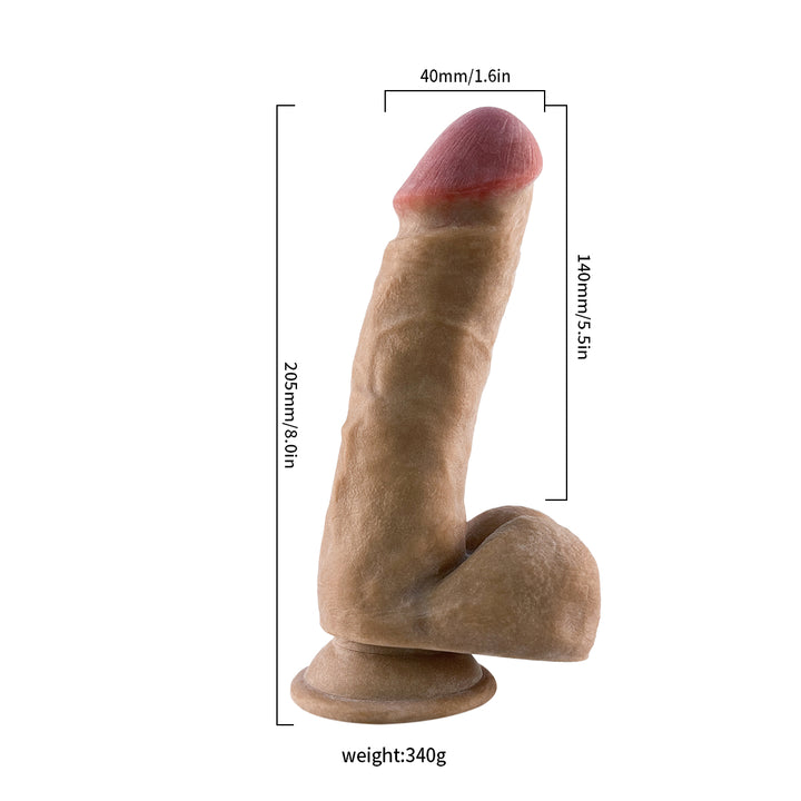 Ultra Realistic 8" Dildo with Balls