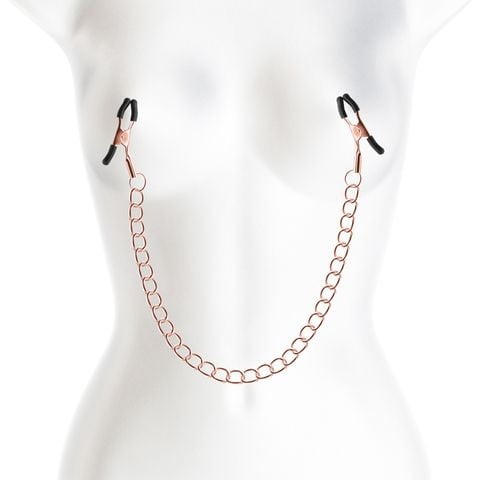 NS Novelties D2 Bound Nipple Clamps - Rose Gold