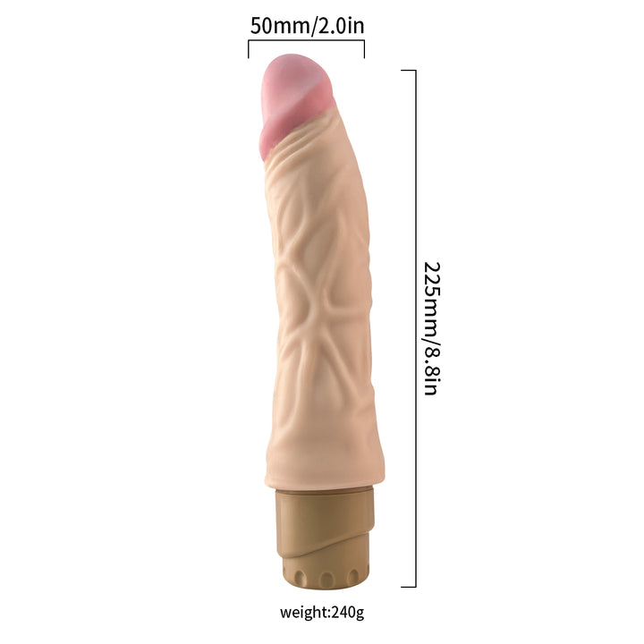 Luxe Realistic 8.8'' Multispeed Dildo Vibrator