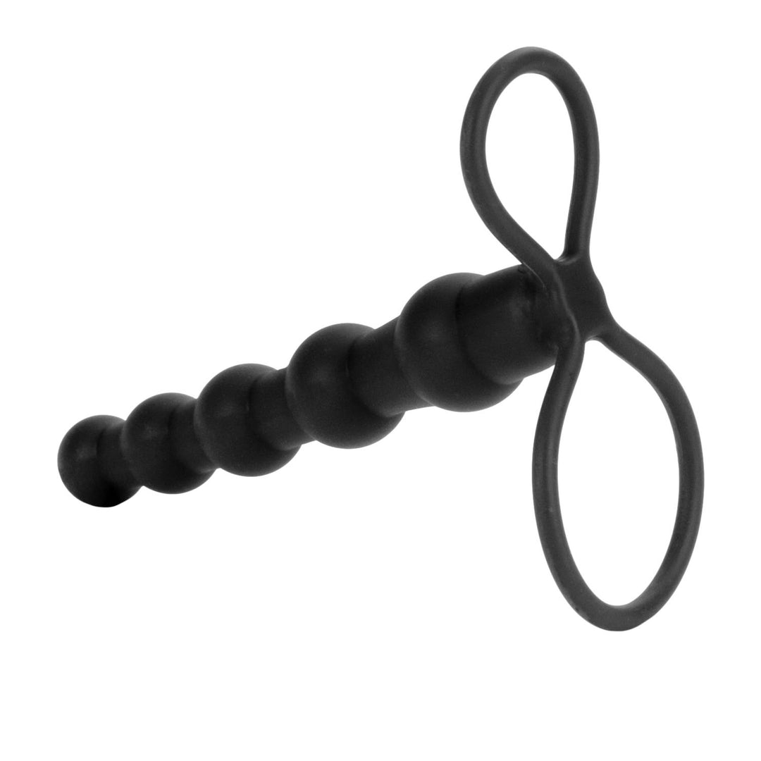 CalExotics Silicone Love Rider Beaded Dual Penetrator Cock Ring