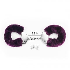 Lovetoy Fetish Pleasure Fluffy Hand Cuffs - Purple