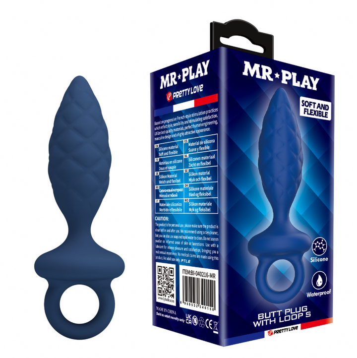 Mr Play Richard Silicone Butt Plug with Loop