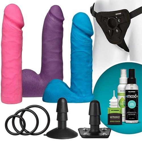 Doc Johnson Vac-U-Lock Dual Density ULTRASKYN Strap-On Set