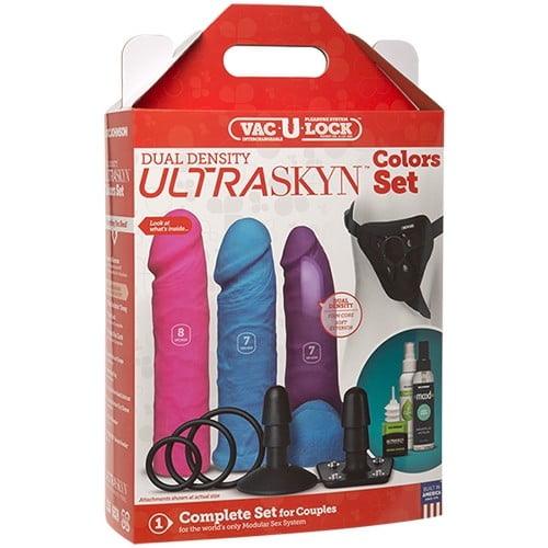 Doc Johnson Vac-U-Lock Dual Density ULTRASKYN Strap-On Set