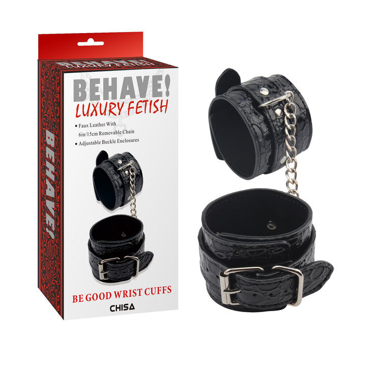 Behave! Luxury Fetish Be Good Wrist Cuffs