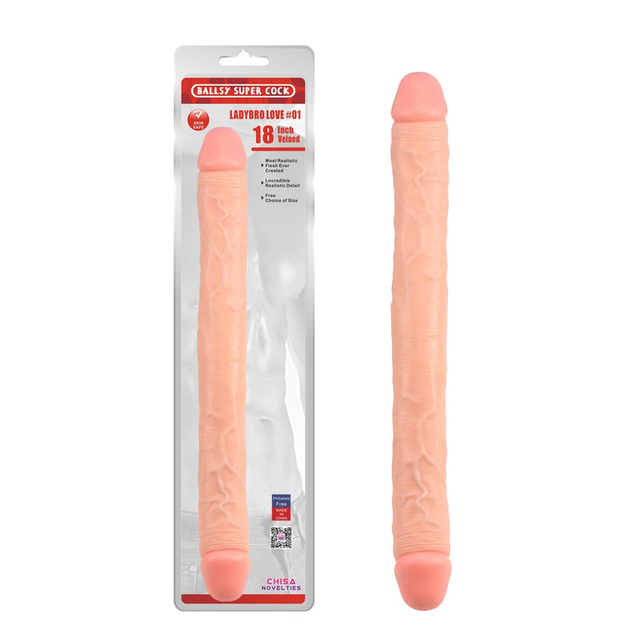 Ballsy Super Cock Lovebro 18" Double Ended Dildo #1 - Double Ended Dildo - Australia - Sexy Devil