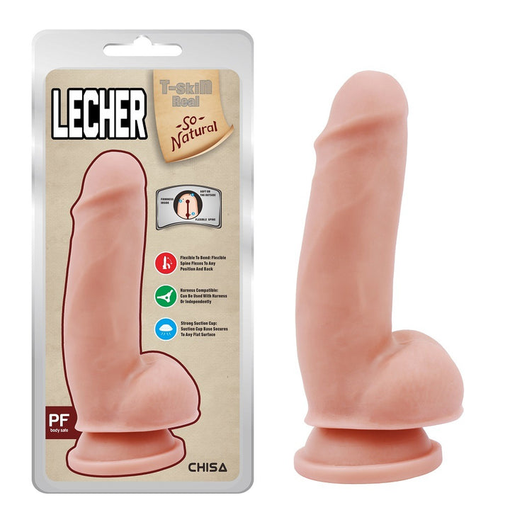 T-Skin Real Feel Lecher 7" Suction Cup Dildo