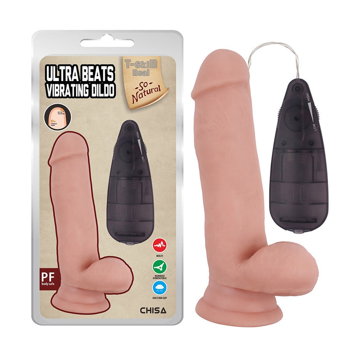 G-Spot Beast T-Skin 7" Realistic Vibrating Dong