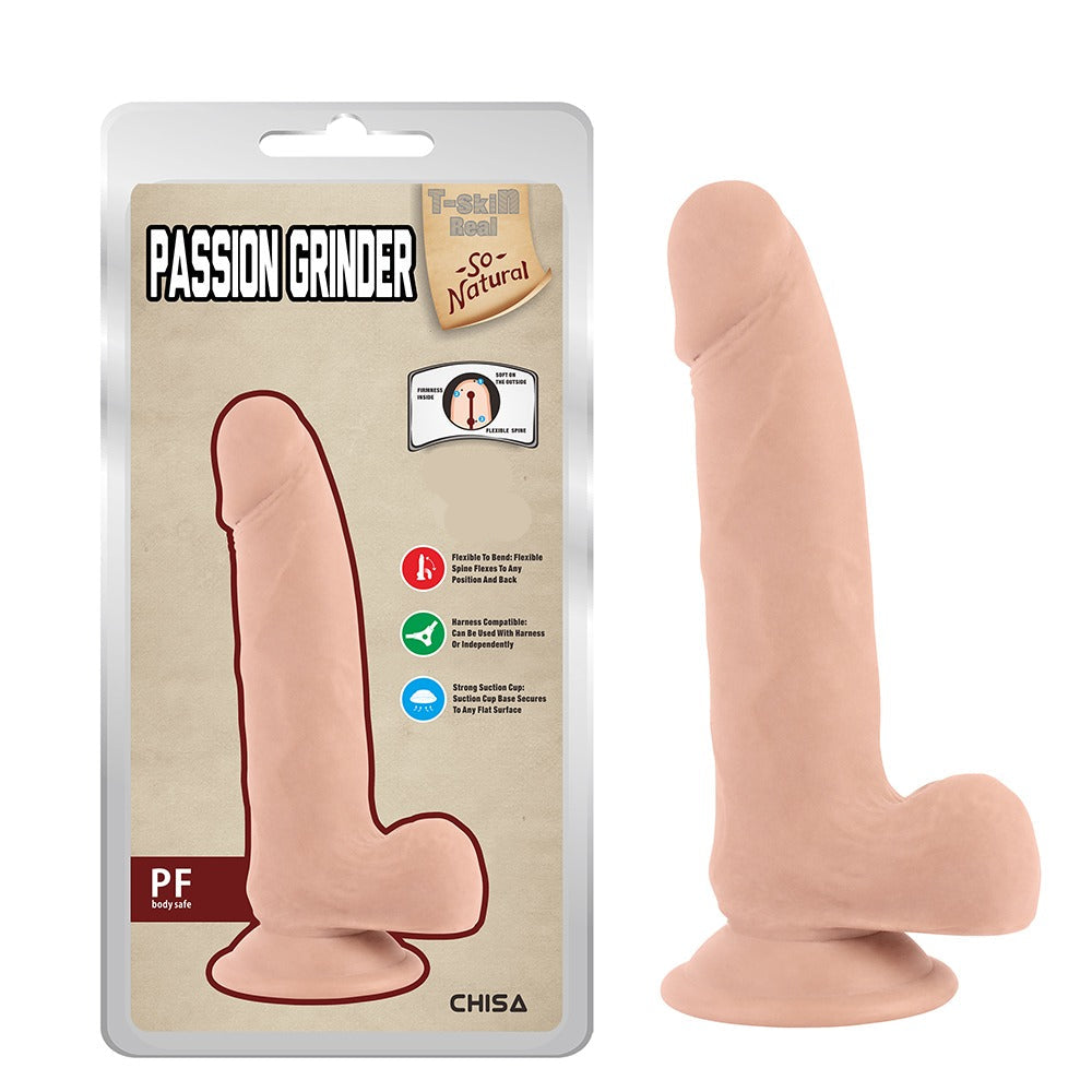 Passion Grinder T-Skin 7.6" Realistic Dildo with Balls - Dong - Australia - Sexy Devil