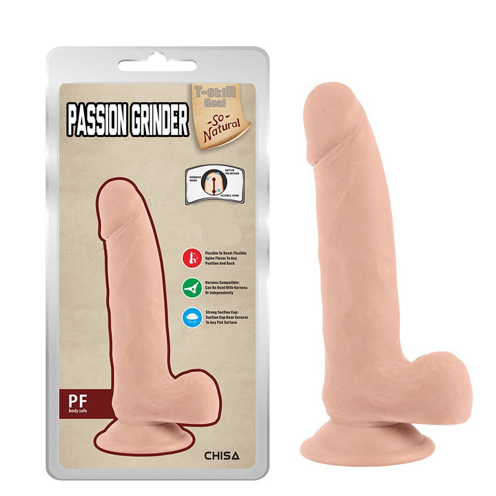 Passion Grinder T-Skin 7.6" Realistic Dildo with Balls - Dong - Australia - Sexy Devil