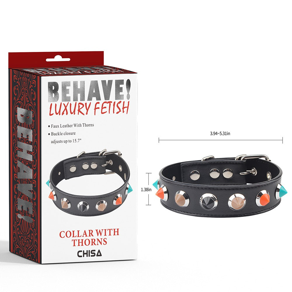 Behave! Luxury Fetish Collar with Thorns
