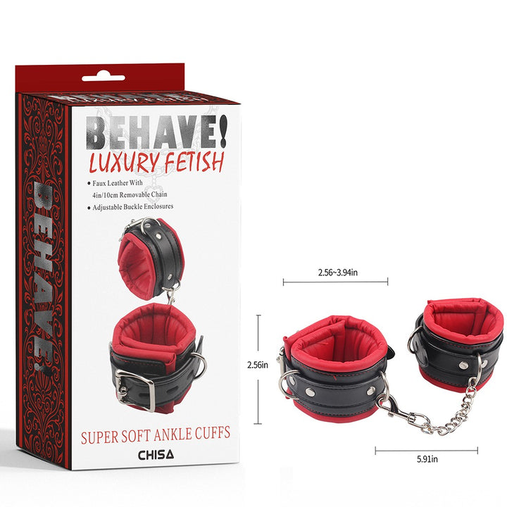 Behave! Luxury Fetish Super Soft Ankle Cuffs - Ankle Cuffs - Australia - Sexy Devil